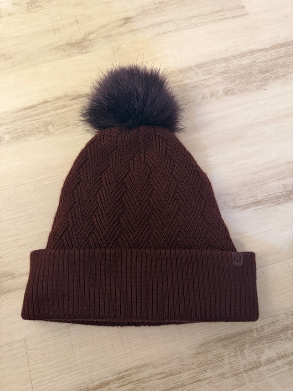 lululemon athletica Women's Knit Pom Beanie in Maroon